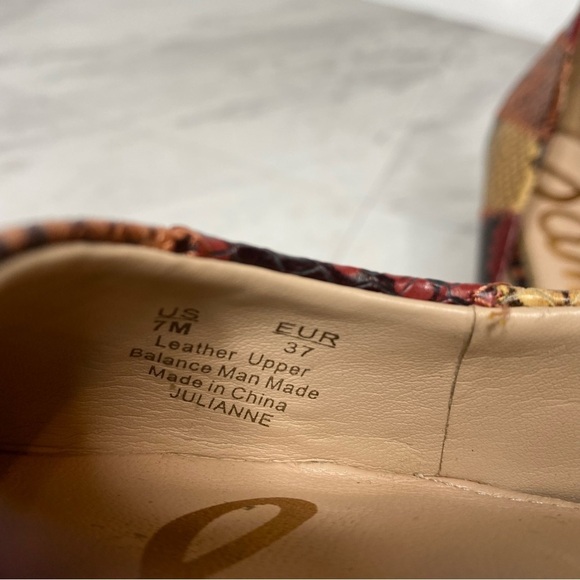 Sam Edelman Julianne Snakeskin Leather Pointy Toe Pump 7M - Picture 13 of 15